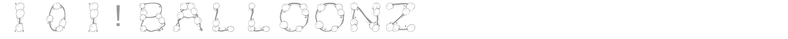 101! BalloonZ font preview